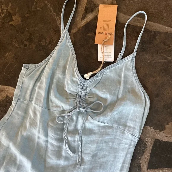 Thread & Supply Light Blue Dress with Front Tie - Picture 6 of 6